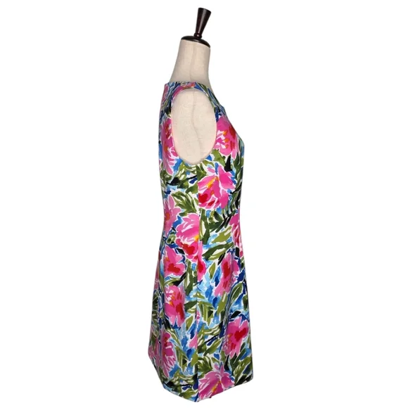 AGB Vibrant Floral Sleeveless Shift Dress Size 12 NWOT - Picture 4 of 11